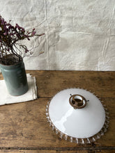 Load image into Gallery viewer, Vintage French Opaline lace milk glass lampshade