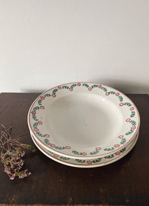 Vintage French serving plate and bowl