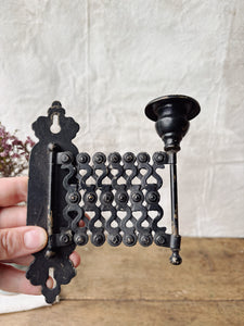 Vintage accordion wall mounted candle holder
