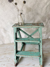 Load image into Gallery viewer, Vintage cross back step ladder