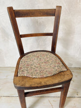 Load image into Gallery viewer, Vintage solid wood child’s chair with tapestry seat
