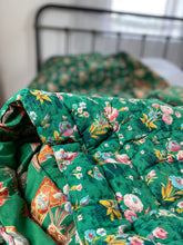 Load image into Gallery viewer, French Antique large hand quilted 1950s bedspread quilt