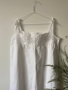 1960s French embroidered cotton nightdress