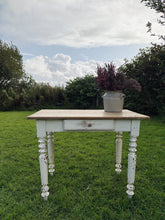 Load image into Gallery viewer, Antique French painted legs table desk with drawer