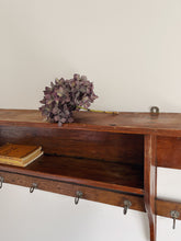 Load image into Gallery viewer, Vintage French wall shelf with hooks