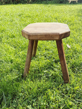 Load image into Gallery viewer, Vintage French hardwood milking stool