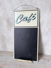 Load image into Gallery viewer, Vintage enamel Café blackboard sign