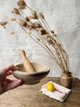 Load image into Gallery viewer, Vintage wood pestle and mortar