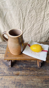 Vintage handmade sandstone milk jug