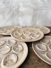 Load image into Gallery viewer, Vintage French sandstone oyster plates - set of 5