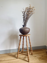 Load image into Gallery viewer, Vintage French pine stool