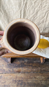 Vintage handmade sandstone milk jug