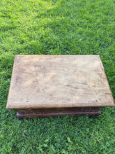 Load image into Gallery viewer, Antique wooden chest with carved panels