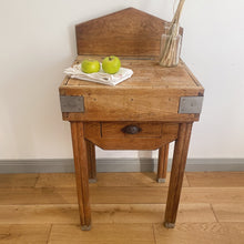 Load image into Gallery viewer, Antique french farmhouse butcher block kitchen console