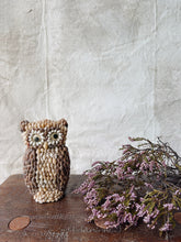 Load image into Gallery viewer, Vintage seashell owl figurine handcrafted