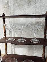Load image into Gallery viewer, Vintage crystal d’Arques cut glass champagne coupés - set of 10