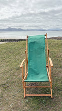 Load image into Gallery viewer, Vintage French deck chairs - dark green