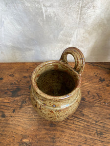 Vintage French pottery Hanging pot