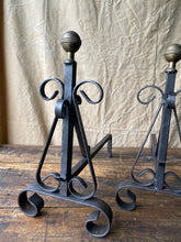 Load image into Gallery viewer, French Decorative cast iron Fire Dogs Andirons