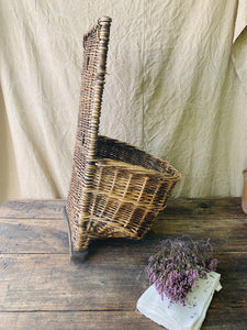 Vintage French “Hotte à vendanges”grape harvest basket