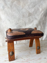 Load image into Gallery viewer, Vintage Egyptian camel saddle stool 1960