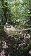 Load image into Gallery viewer, Vintage macramé hammock