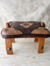 Load image into Gallery viewer, Vintage Egyptian camel saddle stool 1960