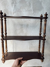 Load image into Gallery viewer, Antique French 19th century turned wood wall shelf