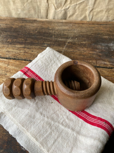 Vintage French wood screw nutcracker