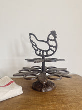 Load image into Gallery viewer, Vintage French cast iron egg stand