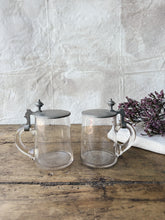 Load image into Gallery viewer, Vintage German beer steins with solid pewter flip over lid