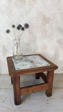 Load image into Gallery viewer, Tiled top oak occasional table