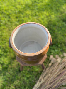 Vintage French large 6L sandstone crock