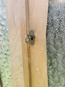 French early 20th century wooden cabinet with textured glass