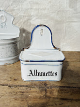 Load image into Gallery viewer, 1930s Enamel &quot;Allumettes&quot; wall hanging match box
