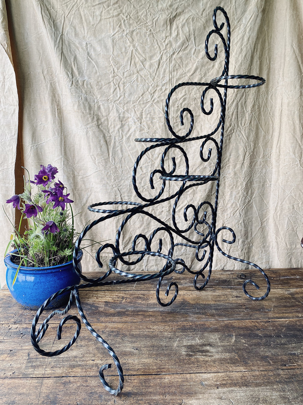 Wrought iron plant stand