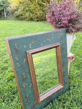 Load image into Gallery viewer, Vintage boho folk art hand painted mirror