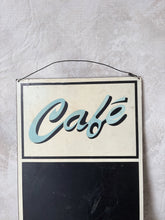 Load image into Gallery viewer, Vintage enamel Café blackboard sign