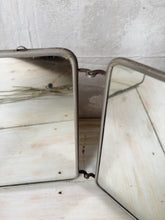 Load image into Gallery viewer, Vintage French triptych barbers mirror