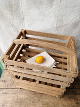Load image into Gallery viewer, Vintage French stacking apple crates