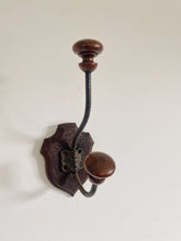 Load image into Gallery viewer, Vintage French hat and coat hook mounted on a base