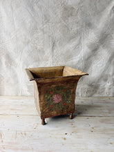 Load image into Gallery viewer, Vintage Indian metal Handpainted jardinière planters