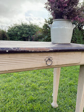 Load image into Gallery viewer, Antique decorative top desk table with drawer