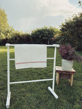 Load image into Gallery viewer, Vintage French painted wood towel stand