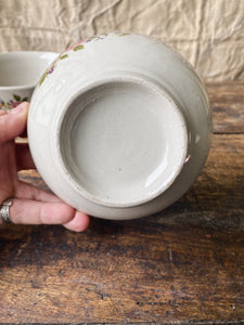 Pair Vintage French breakfast bowls