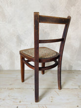 Load image into Gallery viewer, Vintage solid wood child’s chair with tapestry seat