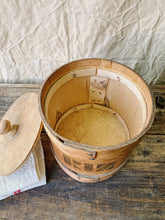 Load image into Gallery viewer, Vintage French bentwood rice storage canister with lid
