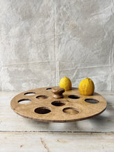 Load image into Gallery viewer, Vintage handmade wooden egg stand