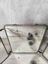 Load image into Gallery viewer, Vintage French triptych barbers mirror