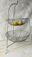 Load image into Gallery viewer, Vintage wire basket fruit and veg stand